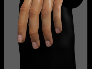 MIRIAM - Standing Traditional Rigged Muslim Woman Low-poly 3D Model