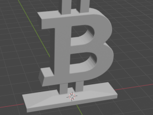 bitcoin on stand 3D Print Model