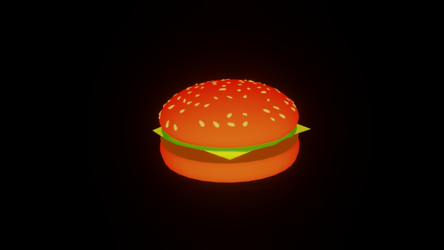 burger Model 3D .c4d .max .obj .3ds .fbx .stl .blend 