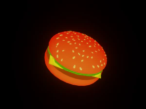 汉堡 3D 模型