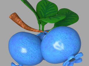 blue olive fruit Modello 3D