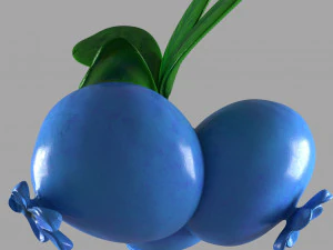 blue olive fruit 3D Model