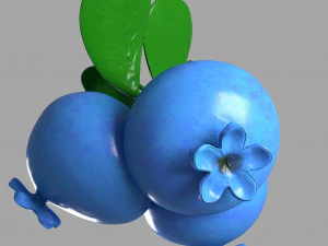 blue olive fruit 3D Model