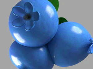 blue olive fruit 3D Model