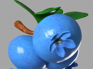 blue olive fruit 3D Model