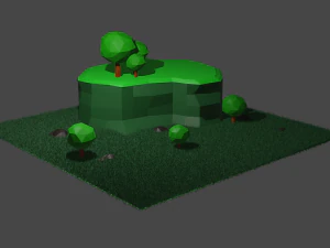 гора низька 3D Модель