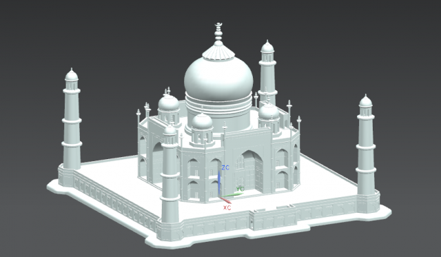 Taj mahal 3D Model .c4d .max .obj .3ds .fbx .stl .blend 