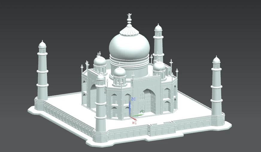 Taj mahal 3D Model .c4d .max .obj .3ds .fbx .stl .blend 