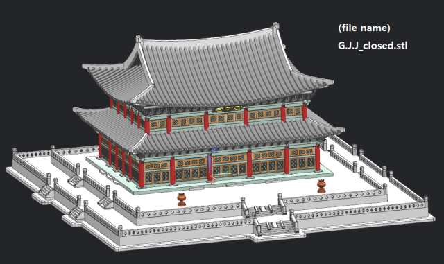 Geunjeongjeon Model 3D .c4d .max .obj .3ds .fbx .stl .blend 