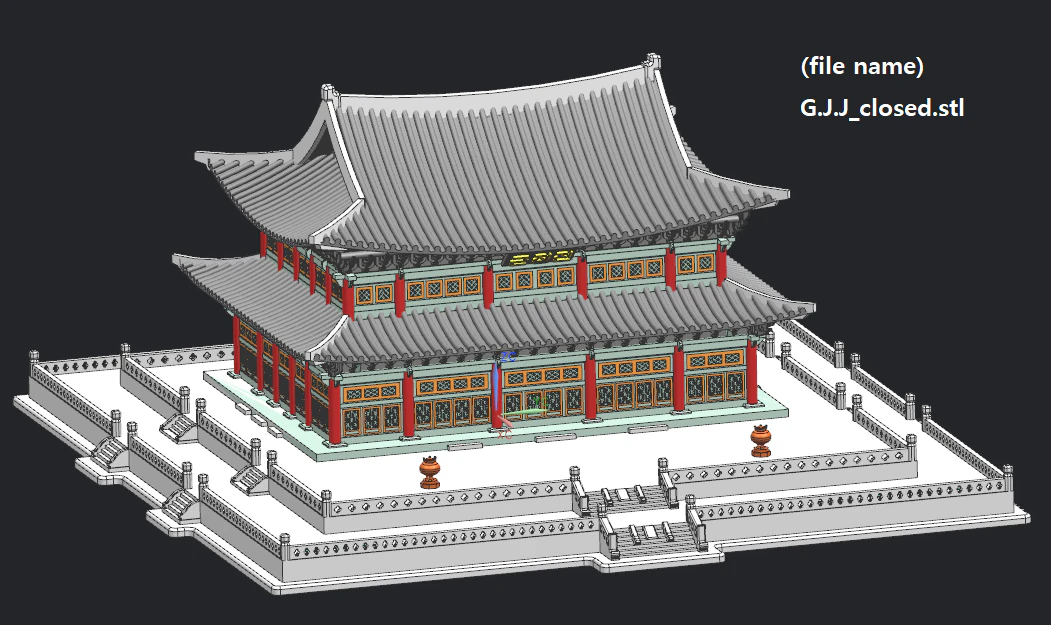 Geunjeongjeon 3D Model .c4d .max .obj .3ds .fbx .stl .blend