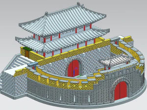 Paldalmun gate 3D Model