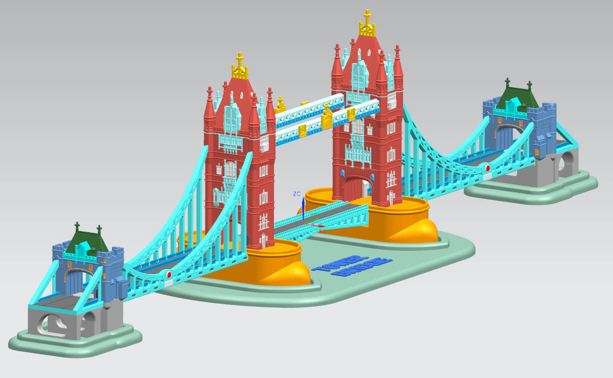 tower bridge in london 3D Model .c4d .max .obj .3ds .fbx .stl .blend 
