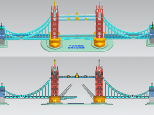 tower bridge in london 3D Model