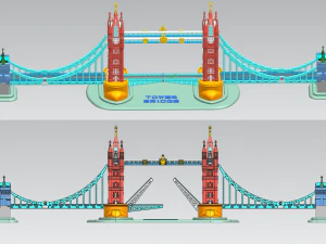 tower bridge in london 3D Model