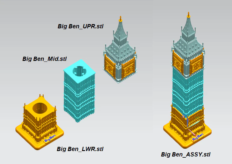 big ben in london 3D Model .c4d .max .obj .3ds .fbx .stl .blend 
