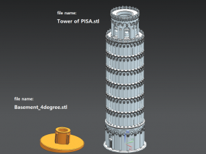 leaning tower of pisa Modelo 3D