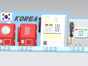 pay phones korea Modelo 3D