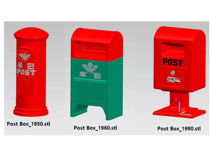 post boxes korea 3D Model .c4d .max .obj .3ds .fbx .stl .blend