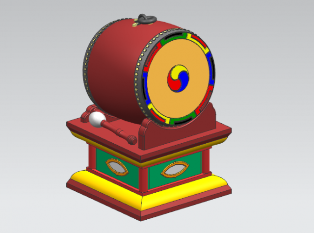 jeol-go drum Model 3D .c4d .max .obj .3ds .fbx .stl .blend 