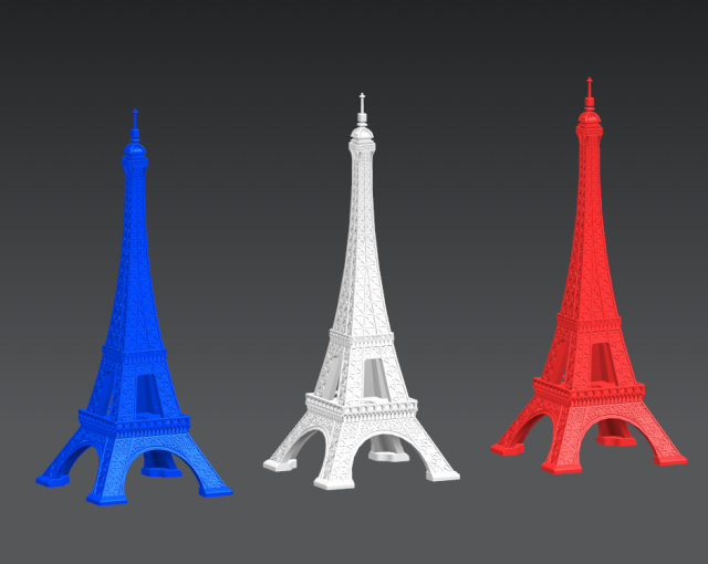 eiffel tower in paris Model 3D .c4d .max .obj .3ds .fbx .stl .blend 