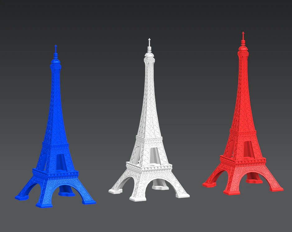 eiffel tower in paris 3D Model .c4d .max .obj .3ds .fbx .stl .blend 