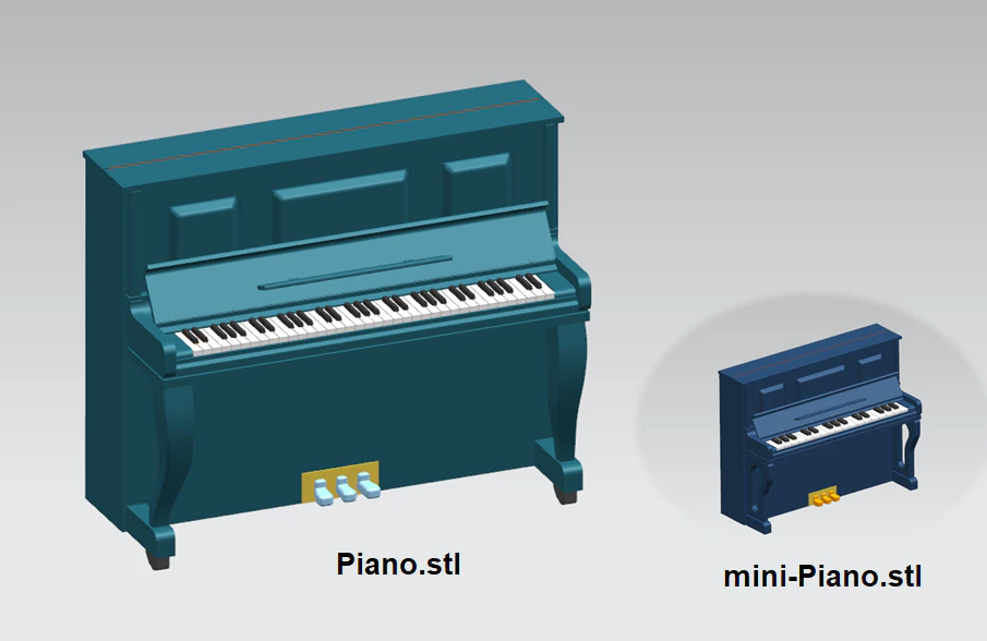 piano 3D Model .c4d .max .obj .3ds .fbx .stl .blend 