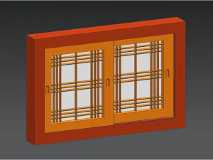 sliding window 3D Model