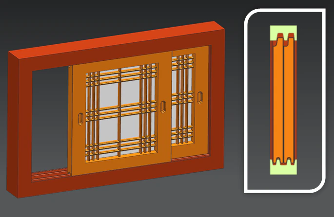 sliding window 3D Model .c4d .max .obj .3ds .fbx .stl .blend 