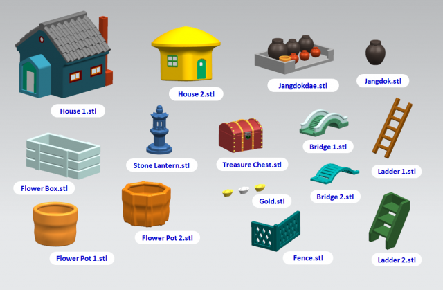 miniatures for terrarium 3D Model .c4d .max .obj .3ds .fbx .stl .blend