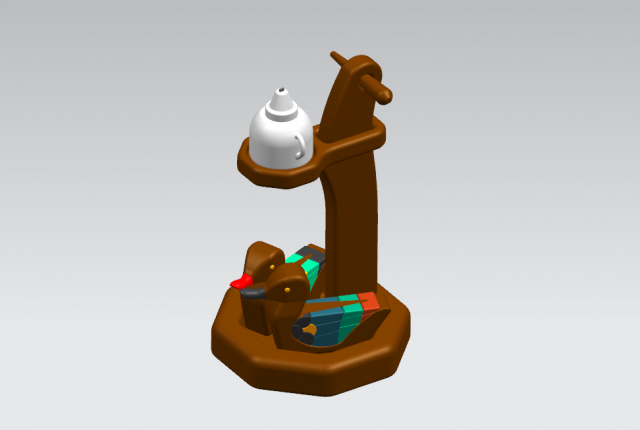 antic oil lamp 3D Model .c4d .max .obj .3ds .fbx .stl .blend 