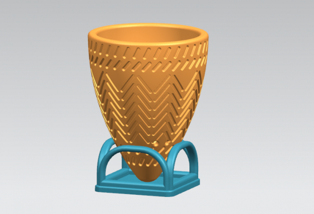 comb-pattern pottery Modello 3D .c4d .max .obj .3ds .fbx .stl .blend