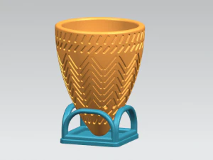 comb-pattern pottery 3D Model