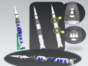 miniature of saturn v Modelo 3D