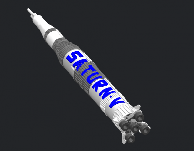 miniature of saturn v Modelo 3D .c4d .max .obj .3ds .fbx .stl .blend 
