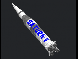 miniature of saturn v 3D Model