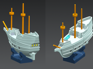 sailboat - mayflower Modelo 3D