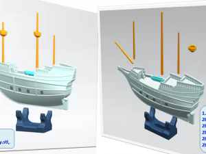 sailboat - mayflower 3D Model
