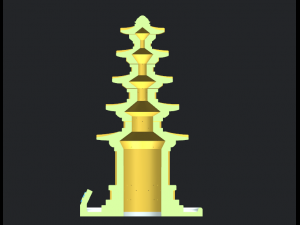 stone pagoda at jeongnimsa temple 3D 모델