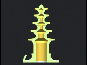 stone pagoda at jeongnimsa temple 3D Model