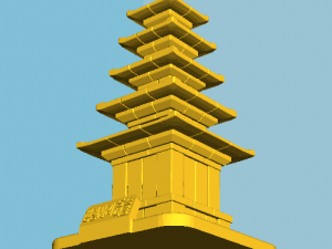 stone pagoda at jeongnimsa temple 3D 모델