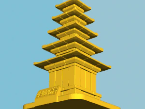 stone pagoda at jeongnimsa temple 3D Model