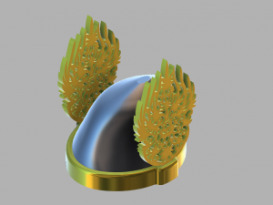 crown and gold decoration Model 3D