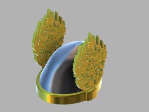 crown and gold decoration 3D Model