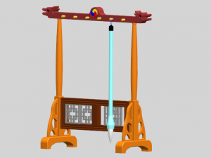 writing brush rack Modelo 3D