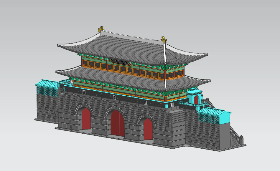 Gwang-Hwa-Mun 3D Model .c4d .max .obj .3ds .fbx .stl .blend 
