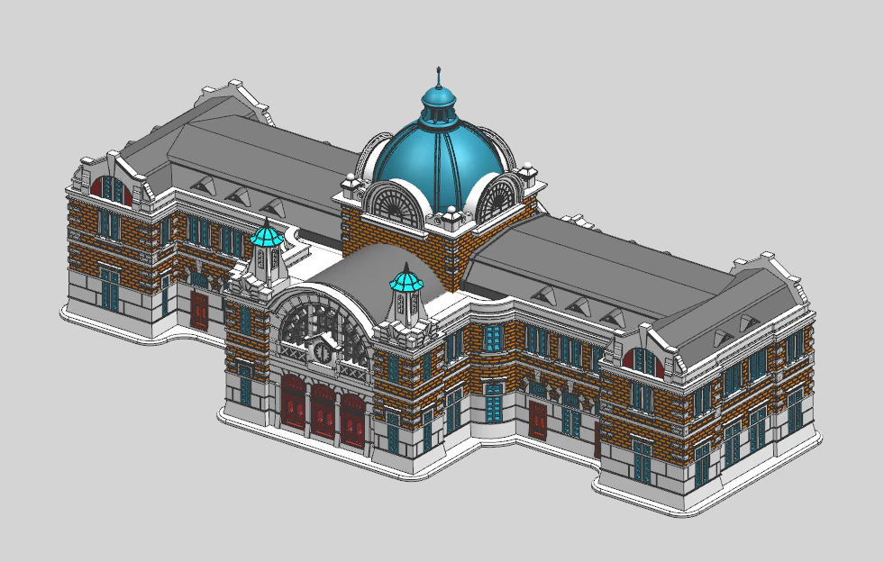 Seoul Station old 3D Model .c4d .max .obj .3ds .fbx .stl .blend 