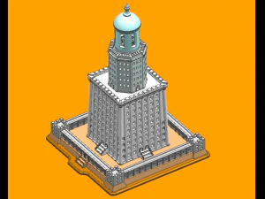 Vuurtoren van Alexandri&euml; 3D Model
