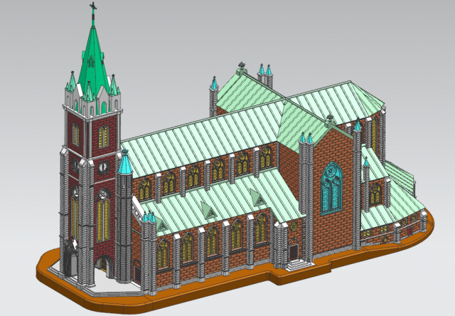 Myeongdong Cathedral 3D मॉडल .c4d .max .obj .3ds .fbx .stl .blend 