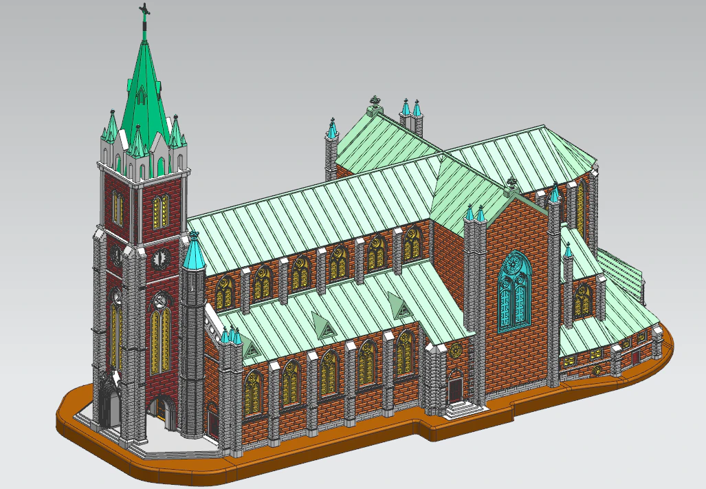 Myeongdong Cathedral 3D Model .c4d .max .obj .3ds .fbx .stl .blend