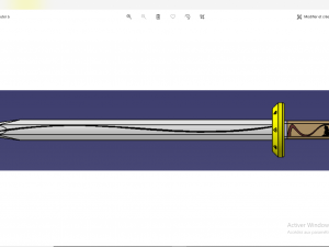viking sword Model Cetak 3D